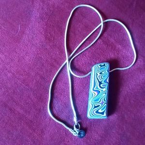 Fordite , Detroit agate necklace. Double sided. Like two necklaces in 1.